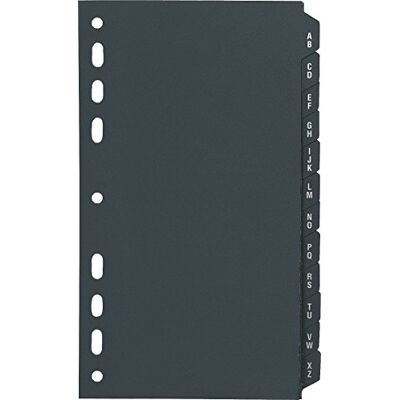 rido/idé 7065812 A-Z-Register (aus Hartfolie , für A 5 Ringbuch/Timer/Timing 1, 12-teilig) schwarz rido/idé 7065812 A-Z-Register (aus Hartfolie , für A 5 Ringbuch/Timer/Timing 1, 12-teilig) schwarz