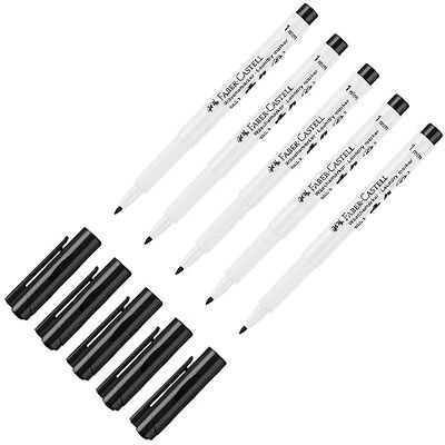 Faber-Castell 205060 Textilmarker, 1 mm Rundspitze, bis zu 95°C waschbar, Wäschemarker schwarz, 5 Stück Faber-Castell 205060 Textilmarker, 1 mm Rundspitze, bis zu 95°C waschbar, Wäschemarker schwarz, 5 Stück