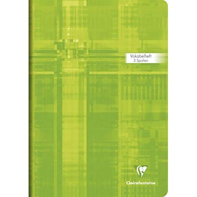Clairefontaine 31289C Vokabelheft DIN A4 liniert mit 2 Mittelstriche, 90g/qm, holzfrei, 40 Blatt, 1 Stück, farbig sortiert Clairefontaine 31289C Vokabelheft DIN A4 liniert mit 2 Mittelstriche, 90g/qm, holzfrei, 40 Blatt, 1 Stück, farbig sortiert