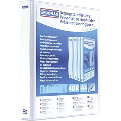 DONAU 2788304PL-09 Präsentationsringbuch Präsentationsordner Ringbuch Präsentation/Weiß / 4-D-Ring-Mechanik-Mechanik DIN A4 Füllhöhe 30 mm/mit Taschen/ 1 Stück DONAU 2788304PL-09 Präsentationsringbuch Präsentationsordner Ringbuch Präsentation/Weiß / 4-D-Ring-Mechanik-Mechanik DIN A4 Füllhöhe 30 mm/mit Taschen/ 1 Stück