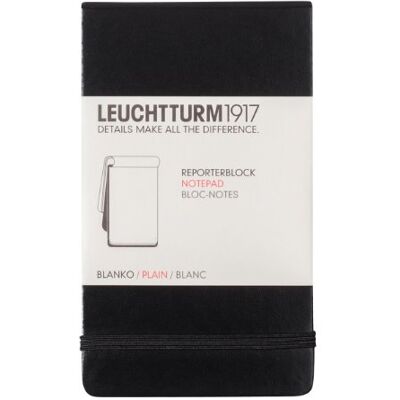 LEUCHTTURM1917 316831 Reporterblock A6 Pocket Lineatur: blanko, schwarz LEUCHTTURM1917 316831 Reporterblock A6 Pocket Lineatur: blanko, schwarz
