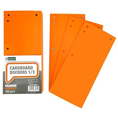 D.RECT 100er Pack Karton-Trennstreifen. 11x24cm Trennlaschen Trennblätter Ordner Register 160g/m² Orange, 009447 D.RECT 100er Pack Karton-Trennstreifen. 11x24cm Trennlaschen Trennblätter Ordner Register 160g/m² Orange, 009447