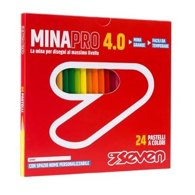 Seven Buntstifte Set, Farbstifte mit 4.0 Mine, Holzbuntstifte mit Namensschild, FSC-zertifiziertem Holz, ideal für Schule, Freizeit, Geschenkidee Kinder, 24er-Pack Seven Buntstifte Set, Farbstifte mit 4.0 Mine, Holzbuntstifte mit Namensschild, FSC-zertifiziertem Holz, ideal für Schule, Freizeit, Geschenkidee Kinder, 24er-Pack