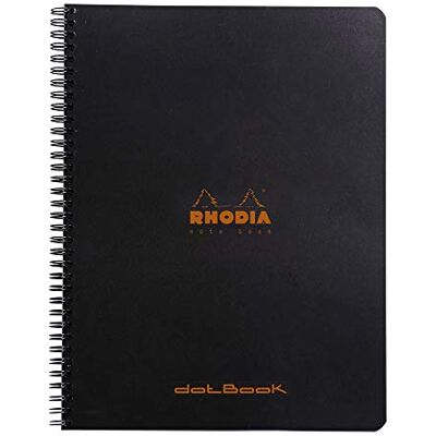 Rhodia 193039C Spiralbuch A4+ 80 Blatt dot Lineatur Schwarz Rhodia 193039C Spiralbuch A4+ 80 Blatt dot Lineatur Schwarz