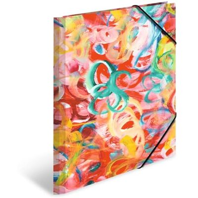 Herma Sammelmappe A4 Malerei, Kinder Eckspanner-Mappe aus Pappe mit Kunst Motiv, Gummizug, Innenklappen und Innendruck für Jungen und Mädchen Herma Sammelmappe A4 Malerei, Kinder Eckspanner-Mappe aus Pappe mit Kunst Motiv, Gummizug, Innenklappen und Innendruck für Jungen und Mädchen