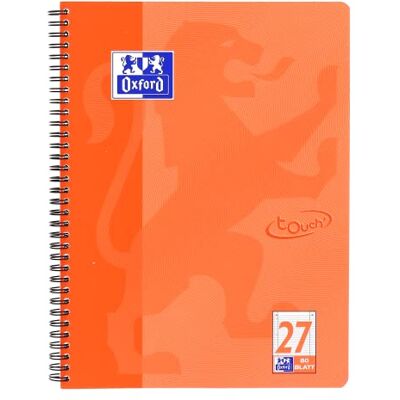 Oxford Touch Collegeblock A4, liniert mit Doppelrand, 80 Blatt, koralle Oxford Touch Collegeblock A4, liniert mit Doppelrand, 80 Blatt, koralle