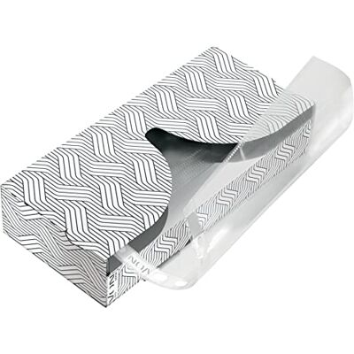 Leitz VON 40er Pack Transparente Prospekthülle A4, Im praktischen Spender, Öffnung oben, Säurefrei, Dokumentenecht und gelocht, Für Unterlagen und Dokumente, 40 Stück, 40230003 Leitz VON 40er Pack Transparente Prospekthülle A4, Im praktischen Spender, Öffnung oben, Säurefrei, Dokumentenecht und gelocht, Für Unterlagen und Dokumente, 40 Stück, 40230003