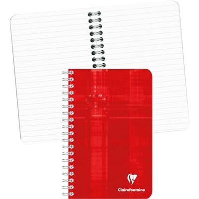 Clairefontaine 8606C Notizbuch / Spiralheft liniert, 11 x 17 cm, 90 Blatt, 90g, farbig sortiert, 1 Stück Clairefontaine 8606C Notizbuch / Spiralheft liniert, 11 x 17 cm, 90 Blatt, 90g, farbig sortiert, 1 Stück