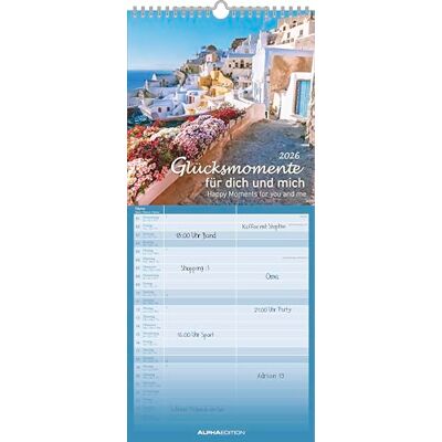 Alpha Glücksmomente für dich und mich Familienkalender 2026 – Wandkalender 19,5×45 cm mit 5 Spalten & Feiertagen, Landschaftsmotive, praktischer Terminplaner für Familien & Paare Alpha Glücksmomente für dich und mich Familienkalender 2026 – Wandkalender 19,5×45 cm mit 5 Spalten & Feiertagen, Landschaftsmotive, praktischer Terminplaner für Familien & Paare