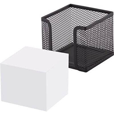D.RECT Zettelbox aus Mesh Solides Metall Für den modernen Arbeitsplatz Schwarz mit Zettelblock 700 Blatt 95x95x80 mm D.RECT Zettelbox aus Mesh Solides Metall Für den modernen Arbeitsplatz Schwarz mit Zettelblock 700 Blatt 95x95x80 mm