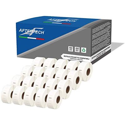AFTERTECH 20x 11352 25 x 54 mm Rollen kompatible Klebeetiketten (500 Etiketten/Rolle = 10000 insgesamt) für Dymo LabelWriter Seiko SLP Etikettiermaschinen Drucker S0722520 20x11352 AFTERTECH 20x 11352 25 x 54 mm Rollen kompatible Klebeetiketten (500 Etiketten/Rolle = 10000 insgesamt) für Dymo LabelWriter Seiko SLP Etikettiermaschinen Drucker S0722520 20x11352