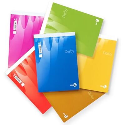 BM BeMore Notes Derby 0100014 Notizblock, A5, Lineatur 1R, liniert ohne Rand, Papier 60 g/m², 10 Stück BM BeMore Notes Derby 0100014 Notizblock, A5, Lineatur 1R, liniert ohne Rand, Papier 60 g/m², 10 Stück
