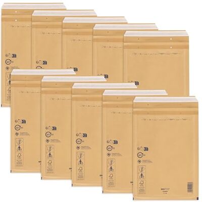 ÖKI Luftpolstertaschen Luftpolsterumschläge inkl. Haftklebestreifen, 10 Stück, A4 Luftpolster-Taschen, Gepolsterte Briefumschläge,Versandtaschen, Braun ÖKI Luftpolstertaschen Luftpolsterumschläge inkl. Haftklebestreifen, 10 Stück, A4 Luftpolster-Taschen, Gepolsterte Briefumschläge,Versandtaschen, Braun