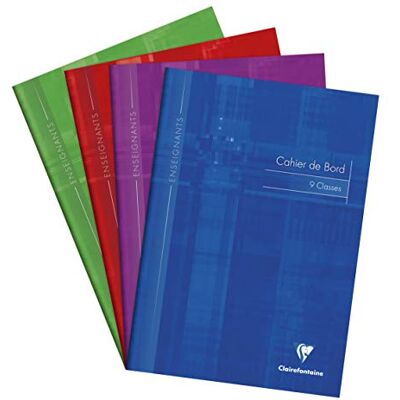Clairefontaine 3129C Kursheft DIN A4, 21 x 29,7cm, 30 Blatt, 110g, für 9 Klassen, ideal für Lehrer, 1 Stück, farbig sortiert Clairefontaine 3129C Kursheft DIN A4, 21 x 29,7cm, 30 Blatt, 110g, für 9 Klassen, ideal für Lehrer, 1 Stück, farbig sortiert