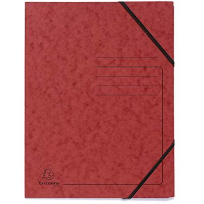 Exacompta 25 Gummizugmappen ohne Klappen bedruckt 355 g/m² rot Exacompta 25 Gummizugmappen ohne Klappen bedruckt 355 g/m² rot