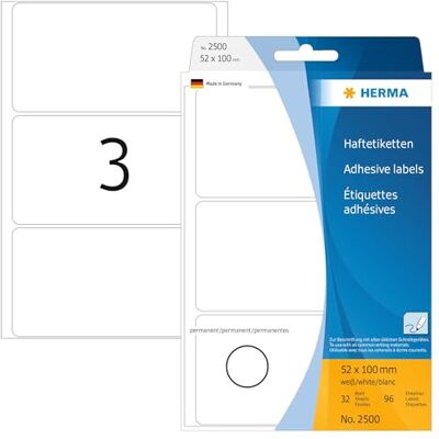 HERMA 2500 Große Mehrzwecketiketten - Beschriftung & Organisation HERMA 2500 Große Mehrzwecketiketten - Beschriftung & Organisation