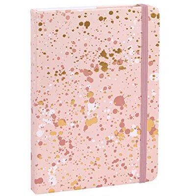 Idena 12250 Notizbuch Sparkle Rose, kariert, 14 x 20 cm, 192 Seiten, 100 g/m², mit Froschtasche, Leseband und Gummiverschluss, 1 Stück Idena 12250 Notizbuch Sparkle Rose, kariert, 14 x 20 cm, 192 Seiten, 100 g/m², mit Froschtasche, Leseband und Gummiverschluss, 1 Stück