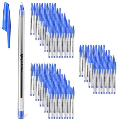 Amazon Basics Kugelschreiber-Set, Heimbüro, Schule, 1,0mm, Blau, 144er-Pack Amazon Basics Kugelschreiber-Set, Heimbüro, Schule, 1,0mm, Blau, 144er-Pack