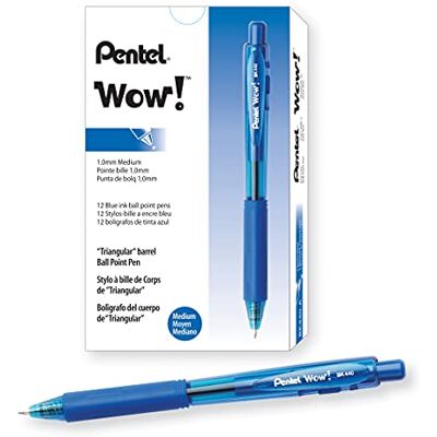 Pentel BK440-C Kugelschreiber mit Druckmechanik und ergonomischer Dreiecksgriffzone, blau, 12 Stück (1er Pack) Pentel BK440-C Kugelschreiber mit Druckmechanik und ergonomischer Dreiecksgriffzone, blau, 12 Stück (1er Pack)