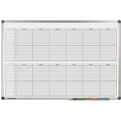 Legamaster 7-414000 Premium Projektplaner, UV-gehärtetes Whiteboard; Jahresplaner im Halbjahresformat mit 20 Zeilen, 90 x 60 cm Legamaster 7-414000 Premium Projektplaner, UV-gehärtetes Whiteboard; Jahresplaner im Halbjahresformat mit 20 Zeilen, 90 x 60 cm