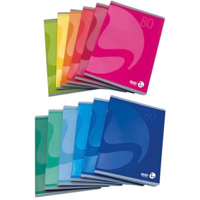 BM BeMore Color 80, 0110596 Heft Achtung! Format A5 (14,8 x 21 cm) Lineatur Q kariert mit Rändern Papier 80 g/qm farblich sortiert Packung mit 12 Stück BM BeMore Color 80, 0110596 Heft Achtung! Format A5 (14,8 x 21 cm) Lineatur Q kariert mit Rändern Papier 80 g/qm farblich sortiert Packung mit 12 Stück