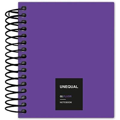 Grafoplás 88556035 Notizbuch mit Spiralbindung, A7, kariert, 100 Blatt, 70 g, Violett, Unequal Fluor Grafoplás 88556035 Notizbuch mit Spiralbindung, A7, kariert, 100 Blatt, 70 g, Violett, Unequal Fluor