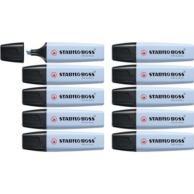 STABILO Textmarker BOSS ORIGINAL Pastel 10er Pack Wolkenblau STABILO Textmarker BOSS ORIGINAL Pastel 10er Pack Wolkenblau