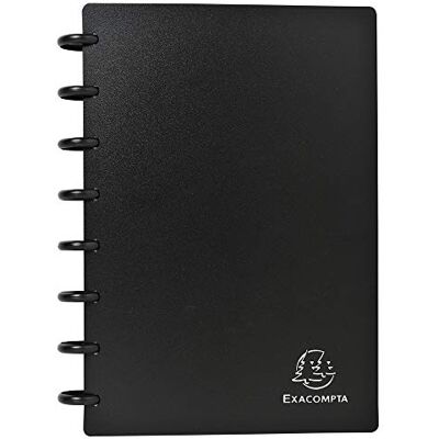 Exacompta 75151E Visitenkartenbuch OPAK aus Kunststoff mit herausnehmbaren Folien, Registern und Hüllen 120 Visitenkarten 16 x 21 cm schwarz Exacompta 75151E Visitenkartenbuch OPAK aus Kunststoff mit herausnehmbaren Folien, Registern und Hüllen 120 Visitenkarten 16 x 21 cm schwarz