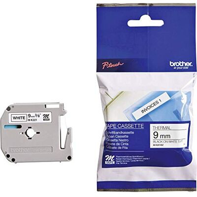 Brother M-K221 original M-Schriftband (kompatibel mit: PT-85, PT-75, PT-BB4, PT-55, PT-65, PT-80, PT-90 und PT-M95) schwarz auf weiß Brother M-K221 original M-Schriftband (kompatibel mit: PT-85, PT-75, PT-BB4, PT-55, PT-65, PT-80, PT-90 und PT-M95) schwarz auf weiß
