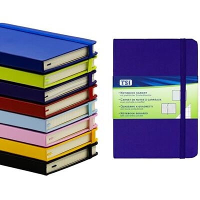 TSI Notizbuch A6 mit Hardcover, Lineatur kariert, Farbe indigo, 192 Seiten, mit Innentasche, Lesezeichen, Elastischer Verschluß, Art. Nr. 63556-IN TSI Notizbuch A6 mit Hardcover, Lineatur kariert, Farbe indigo, 192 Seiten, mit Innentasche, Lesezeichen, Elastischer Verschluß, Art. Nr. 63556-IN