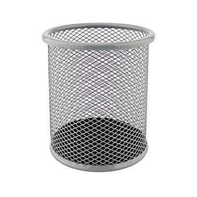 D.RECT KOMO Stiftehalter Schreibtisch-Organizer Metall-Mesh Rund Stabile Stiftebox für Büro und Home Office Höhe 98mm, Ø 91mm, Pastellgrau D.RECT KOMO Stiftehalter Schreibtisch-Organizer Metall-Mesh Rund Stabile Stiftebox für Büro und Home Office Höhe 98mm, Ø 91mm, Pastellgrau