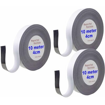 TUKA-i-AKUT TUKA 30m x 40mm x 1mm Magnetband Wiederbeschreibbar, Kennzeichnungsband für Lagerkennzeichen, Whiteboard, Kühlschrank, Magnettafeln usw. Beschreibbar Abwichbar Zuschneidbar, 3x10m Weiß TKD9046 TUKA-i-AKUT TUKA 30m x 40mm x 1mm Magnetband Wiederbeschreibbar, Kennzeichnungsband für Lagerkennzeichen, Whiteboard, Kühlschrank, Magnettafeln usw. Beschreibbar Abwichbar Zuschneidbar, 3x10m Weiß TKD9046