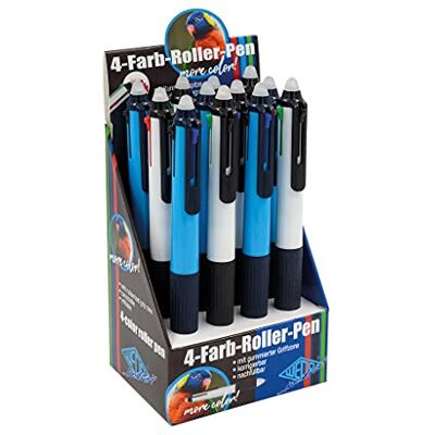 WEDO Gelschreiber 4-farbig radierbar, 12er Pack Schreibfarben: Schwarz, Blau, Rot, Grün WEDO Gelschreiber 4-farbig radierbar, 12er Pack Schreibfarben: Schwarz, Blau, Rot, Grün