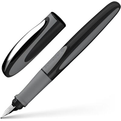 Schneider Ray Füller für Linkshänder, onyx Nachfüllbar mit Standard Tintenpatronen, geeignet für Linkshänder, Strichstärke M, Made in Germany Schneider Ray Füller für Linkshänder, onyx Nachfüllbar mit Standard Tintenpatronen, geeignet für Linkshänder, Strichstärke M, Made in Germany