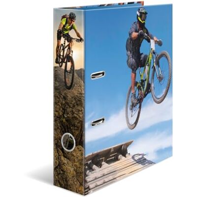Herma Ordner A4 Mountain Bike, 7 cm breit, Kinder Ringordner mit Sport Motiv, bunter Aktenordner mit Innendruck für Jungen und Mädchen Herma Ordner A4 Mountain Bike, 7 cm breit, Kinder Ringordner mit Sport Motiv, bunter Aktenordner mit Innendruck für Jungen und Mädchen