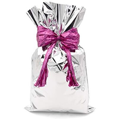 Italpak Lucide Metallic-Geschenktüten, Silber, 50 Stück, 10 x 15 cm Italpak Lucide Metallic-Geschenktüten, Silber, 50 Stück, 10 x 15 cm