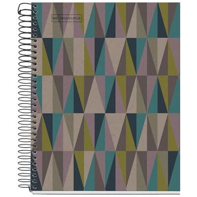 Miquelrius Recyceltes A5-Notizbuch, 80 recycelte Blätter (80 g/m²), kariertes Notizbuch, 1 farblich abgestimmtes Band zum Recycling-Einband, 2 Löcher, Rauten Miquelrius Recyceltes A5-Notizbuch, 80 recycelte Blätter (80 g/m²), kariertes Notizbuch, 1 farblich abgestimmtes Band zum Recycling-Einband, 2 Löcher, Rauten
