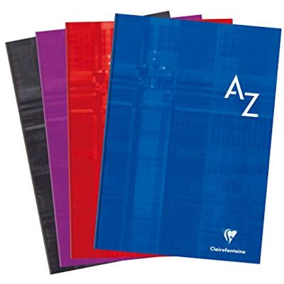 Clairefontaine 9049C Adressbuch / Vokebelheft / Kladde DIN A4 mit Hardcover, 96 Blatt kariert 90g, farbig sortiert, 1 Pack Clairefontaine 9049C Adressbuch / Vokebelheft / Kladde DIN A4 mit Hardcover, 96 Blatt kariert 90g, farbig sortiert, 1 Pack