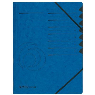 Herlitz 10843050 Ordnungsmappe Quality 1-7, A4, blau, 7 Fächer mit Gummizug, 1 Stück Herlitz 10843050 Ordnungsmappe Quality 1-7, A4, blau, 7 Fächer mit Gummizug, 1 Stück
