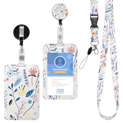 Cozary Ausweishülle mit Band, Ausweishalter Ausziehbar Blumen Design Kartenhülle mit Abnehmbares Lanyard & Clip für ID Kartenhalter Ausweis für Frauen, Lehrer, Krankenschwester, Doktor, Student Cozary Ausweishülle mit Band, Ausweishalter Ausziehbar Blumen Design Kartenhülle mit Abnehmbares Lanyard & Clip für ID Kartenhalter Ausweis für Frauen, Lehrer, Krankenschwester, Doktor, Student