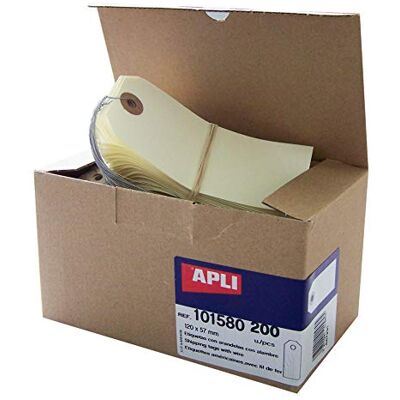 APLI agipa 101580 Gepäckanhänger, 120 x 57 mm, neutral, mit Draht APLI agipa 101580 Gepäckanhänger, 120 x 57 mm, neutral, mit Draht