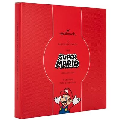 Hallmark Geburtstagskarten, Multipack Geburtstagskarten, Nintendo Super Mario Bros, Mario, Luigi, Prinzessin Pfirsich, Kröte, Bowser, Gaming, 10 Stück, 5 Designs mit Umschlägen Hallmark Geburtstagskarten, Multipack Geburtstagskarten, Nintendo Super Mario Bros, Mario, Luigi, Prinzessin Pfirsich, Kröte, Bowser, Gaming, 10 Stück, 5 Designs mit Umschlägen