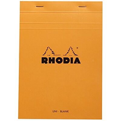 Rhodia 16000C Notizblock (DIN A5, 14,8 x 21 cm, geheftet, blanko, 80 Blatt) 1 Stück orange Rhodia 16000C Notizblock (DIN A5, 14,8 x 21 cm, geheftet, blanko, 80 Blatt) 1 Stück orange