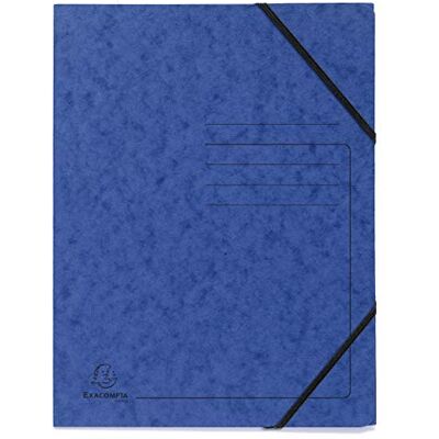 Exacompta 25 Gummizugmappen ohne Klappen bedruckt 355 g/m² blau Exacompta 25 Gummizugmappen ohne Klappen bedruckt 355 g/m² blau