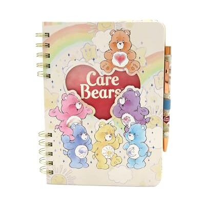 CYPBRANDS Care Bears Notizbuch, Notizbuch, A5, mit Aufklebern, Kugelschreiber, Liebesbär, mehrfarbig, offizielles Produkt CYPBRANDS Care Bears Notizbuch, Notizbuch, A5, mit Aufklebern, Kugelschreiber, Liebesbär, mehrfarbig, offizielles Produkt