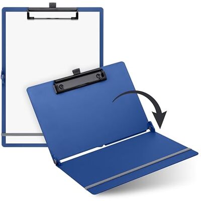 Sax Faltbares Klemmbrett, Blaubeere, Clipboard, A4 auf A5, hoch- und Querformat, ideal für Reisen und Business, für 30 Blatt, inkl. elastischem Verschlussband und Stiftschlaufe, langlebig & stoßfest Sax Faltbares Klemmbrett, Blaubeere, Clipboard, A4 auf A5, hoch- und Querformat, ideal für Reisen und Business, für 30 Blatt, inkl. elastischem Verschlussband und Stiftschlaufe, langlebig & stoßfest