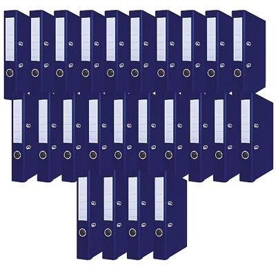 OFFICER PRODUCTS 24er Pack Ordner Dunkelblau DIN A4/50 mm/Papier Pappe/Kunststoffbezug PP Schlitzordner Büroordner Pappordner Aktenordner Metall Kantenschutz OFFICER PRODUCTS 24er Pack Ordner Dunkelblau DIN A4/50 mm/Papier Pappe/Kunststoffbezug PP Schlitzordner Büroordner Pappordner Aktenordner Metall Kantenschutz