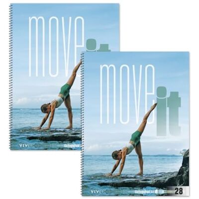 Staufen Vivit Collegeblock DIN A4 Move it Yoga 2 Blöcke à 80 Blatt, LIN 28 DIN A4, 70 g/m², Lineatur 28 (kariert mit Randlinien), Spiralisiert, 4-fach Lochung, zertifiziert mit blauem Engel Staufen Vivit Collegeblock DIN A4 Move it Yoga 2 Blöcke à 80 Blatt, LIN 28 DIN A4, 70 g/m², Lineatur 28 (kariert mit Randlinien), Spiralisiert, 4-fach Lochung, zertifiziert mit blauem Engel
