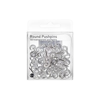 Bi-Office PI1219 Runde Pinnnadeln, Metall/Kunststoff, transparent Bi-Office PI1219 Runde Pinnnadeln, Metall/Kunststoff, transparent