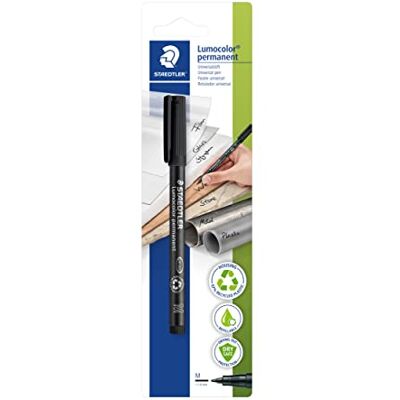 Staedtler permanent Marker Lumocolor, schwarz, Linienbreite ca. 1,0 mm, wisch- und wasserfest, Made in Germany, nachfüllbar, lange Lebensdauer, 1 Universalstift auf Blisterkarte, 317-9 BKDA Staedtler permanent Marker Lumocolor, schwarz, Linienbreite ca. 1,0 mm, wisch- und wasserfest, Made in Germany, nachfüllbar, lange Lebensdauer, 1 Universalstift auf Blisterkarte, 317-9 BKDA